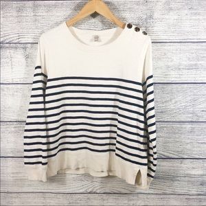 J Crew Striped Sweatshirt
